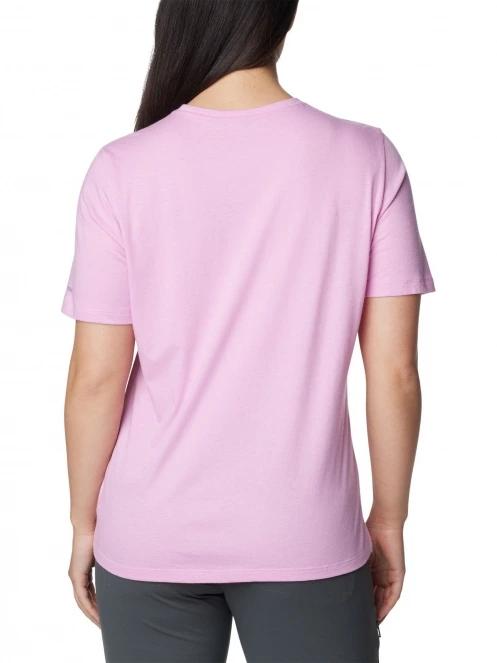 tricou cu maneci scurte pt. femei Columbia Bluebird Day Relaxed Crew Neck roz 4