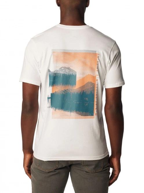 tricou cu maneci scurte pt. barbati Columbia Rapid Ridge Back Graphic Tee II alb 4