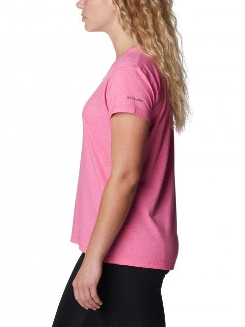 tricou cu maneci scurte pt. femei Columbia Sun Trek SS Tee magenta 3