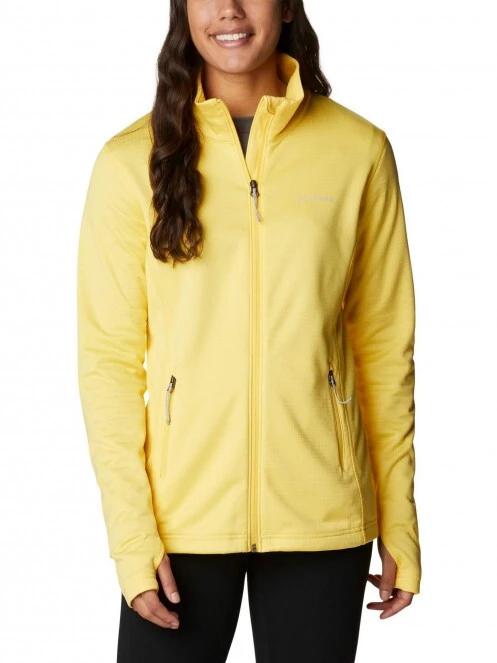 pulover polar pt. femei Columbia W Park View Grid Fleece Full Zip galben 2