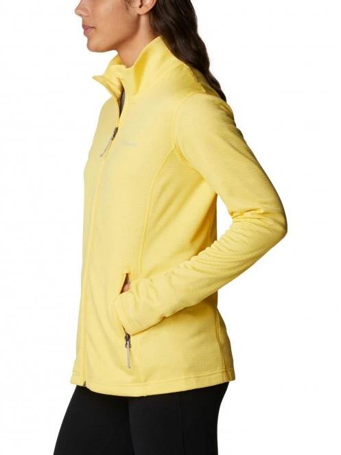 pulover polar pt. femei Columbia W Park View Grid Fleece Full Zip galben 4
