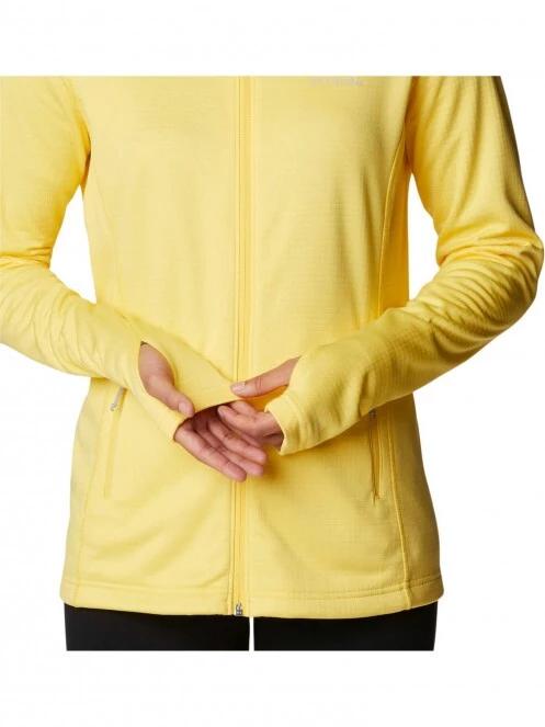 pulover polar pt. femei Columbia W Park View Grid Fleece Full Zip galben 5
