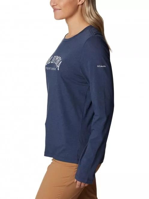 tricou cu maneci lungi pt. femei Columbia Columbia Trek Relaxed LS Tee albastru 4