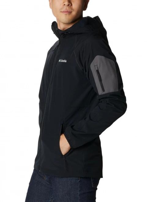 jacheta softshell pt. barbati Columbia Tall Heights Hooded Softshell negru 3