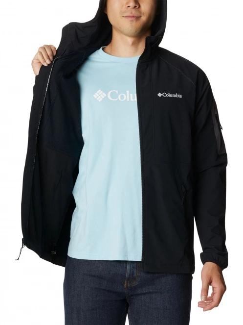 jacheta softshell pt. barbati Columbia Tall Heights Hooded Softshell negru 6