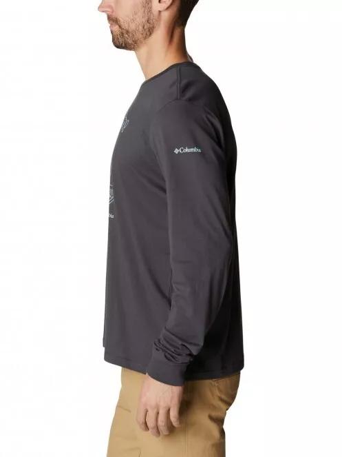 tricou cu maneci lungi pt. barbati Columbia Apres Lifestyle Graphic Long Sleeve negru 4