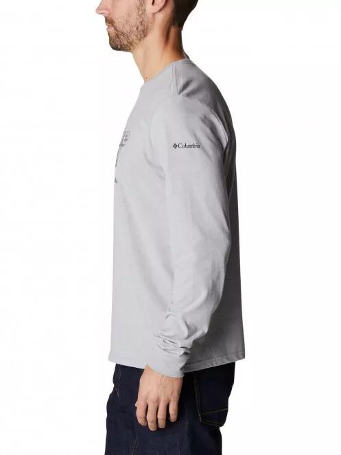 tricou cu maneci lungi pt. barbati Columbia Apres Lifestyle Graphic Long Sleeve gri 4