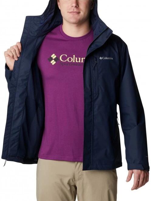 haine de ploaie pt. barbati Columbia Hikebound Jacket albastru 5