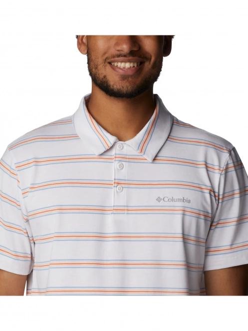 tricou cu guler pt. barbati Columbia Sun Trek Polo alb 6