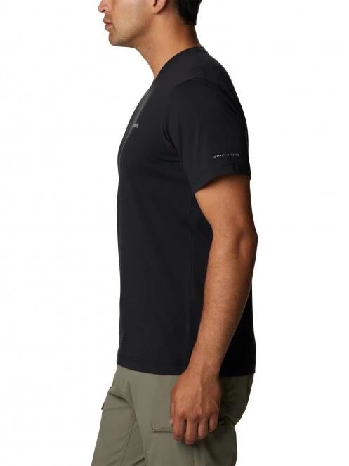 tricou pentru sport, cu maneci scurte pt. barbati Columbia Sun Trek V-Neck Short Sleeve negru 3
