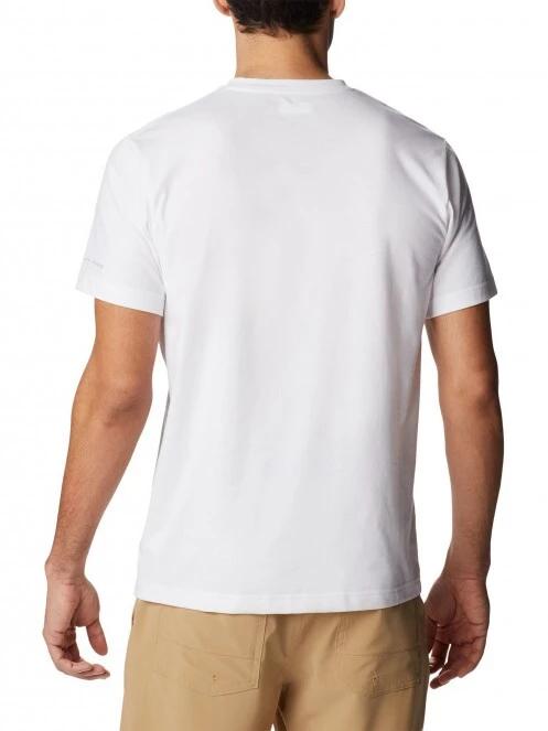 tricou pentru sport, cu maneci scurte pt. barbati Columbia Sun Trek V-Neck Short Sleeve alb 4