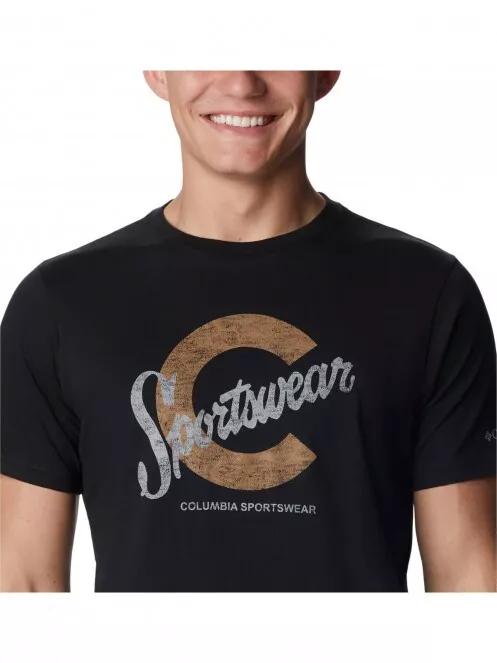 tricou cu maneci scurte pt. barbati Columbia Csc Seasonal Logo Tee negru 5