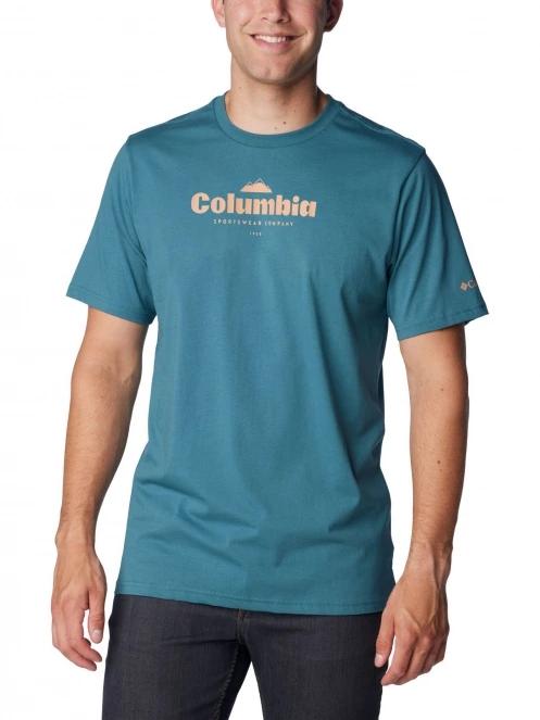 tricou cu maneci scurte pt. barbati Columbia CSC Seasonal Logo Tee albastru 2