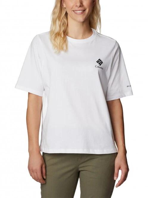 tricou cu maneci scurte pt. femei Columbia North Cascades Relaxed Tee alb 2