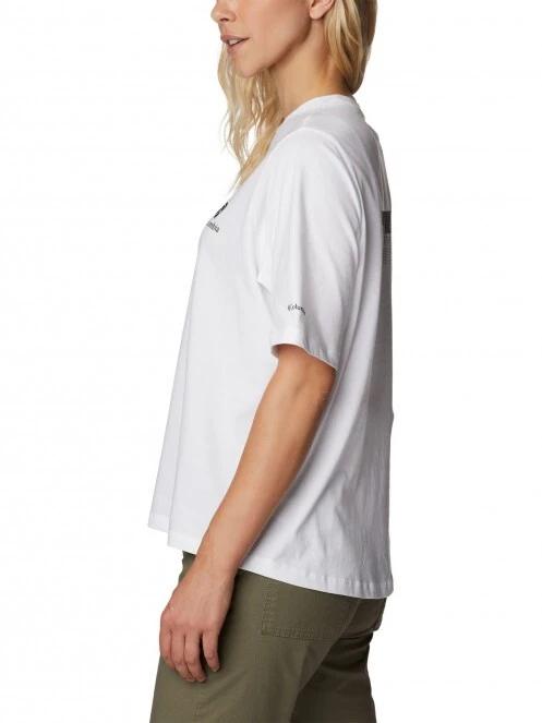 tricou cu maneci scurte pt. femei Columbia North Cascades Relaxed Tee alb 3