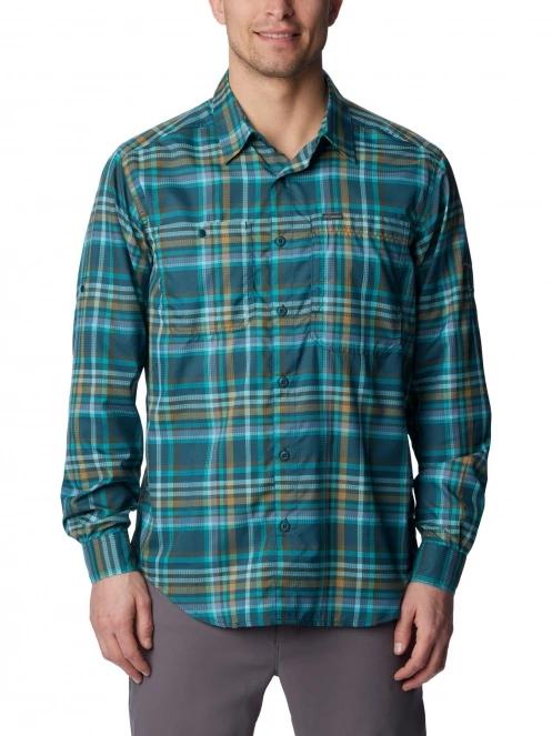 camasa de drumetie pt. barbati Columbia Silver Ridge Utility Lite Plaid Long Sleeve Shirt albastru 2