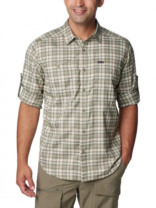 camasa de drumetie cu maneci lungi pt. barbati Columbia Silver Ridge Utility Lite Plaid Long Sleeve Shirt verde 5