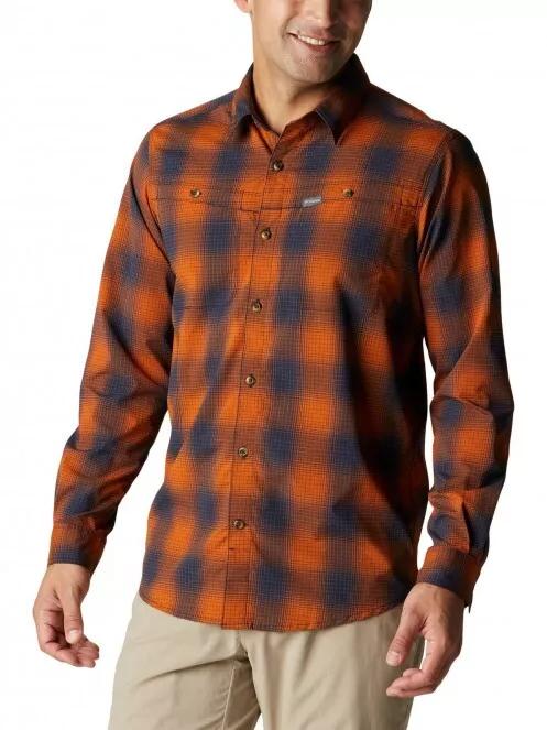 camasa de drumetie pt. barbati Columbia Newton Ridge II Plaid Long Sleeve Shirt portocaliu 2