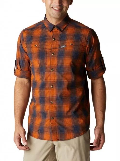 camasa de drumetie pt. barbati Columbia Newton Ridge II Plaid Long Sleeve Shirt portocaliu 5