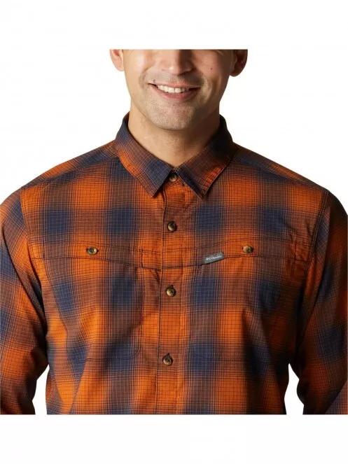 camasa de drumetie pt. barbati Columbia Newton Ridge II Plaid Long Sleeve Shirt portocaliu 6