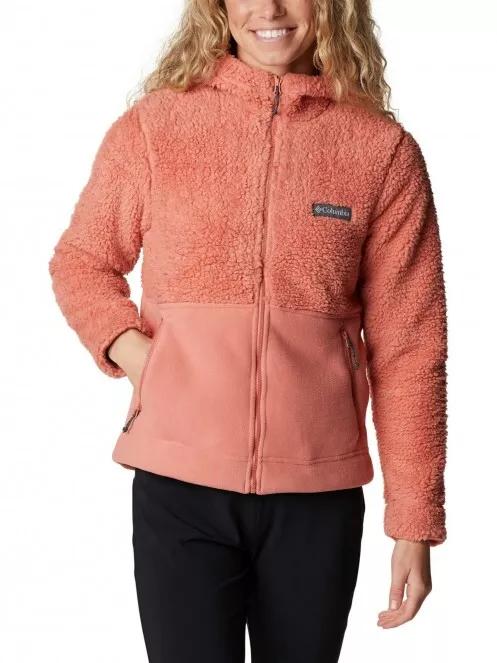 pulover polar pt. femei Columbia Winter Pass Sherpa Hooded Full Zip rosu 2
