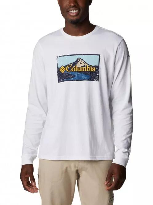 tricou cu maneci lungi pt. barbati Columbia Csc Seasonal Logo LS Tee alb 2