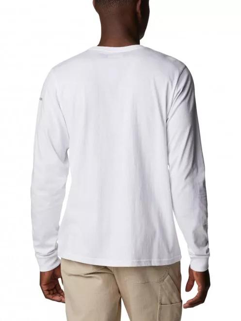 tricou cu maneci lungi pt. barbati Columbia Csc Seasonal Logo LS Tee alb 3