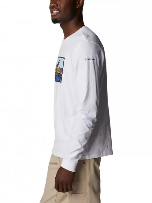tricou cu maneci lungi pt. barbati Columbia Csc Seasonal Logo LS Tee alb 4