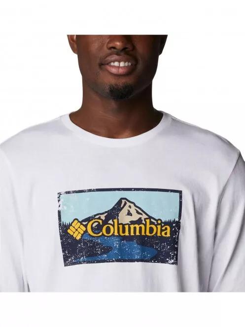 tricou cu maneci lungi pt. barbati Columbia Csc Seasonal Logo LS Tee alb 5