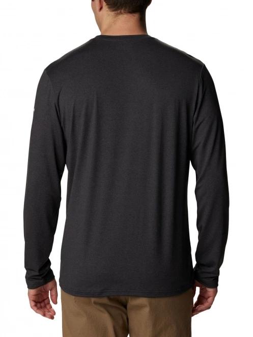 tricou cu maneci lungi, pentru sport pt. barbati Columbia Tech Trail Long Sleeve Graphic negru 4