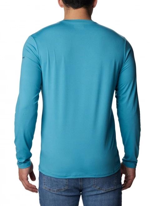 tricou cu maneci lungi, pentru sport pt. barbati Columbia Tech Trail Long Sleeve Graphic albastru 4
