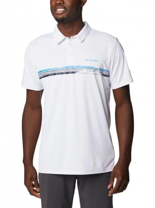 tricou cu guler pt. barbati Columbia Columbia Hike Novelty Polo alb 2