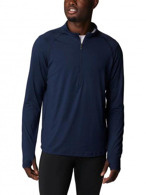 pulover polar pt. barbati Columbia M Endless Trail 1/2 Zip Mesh Long Sleeve negru 2