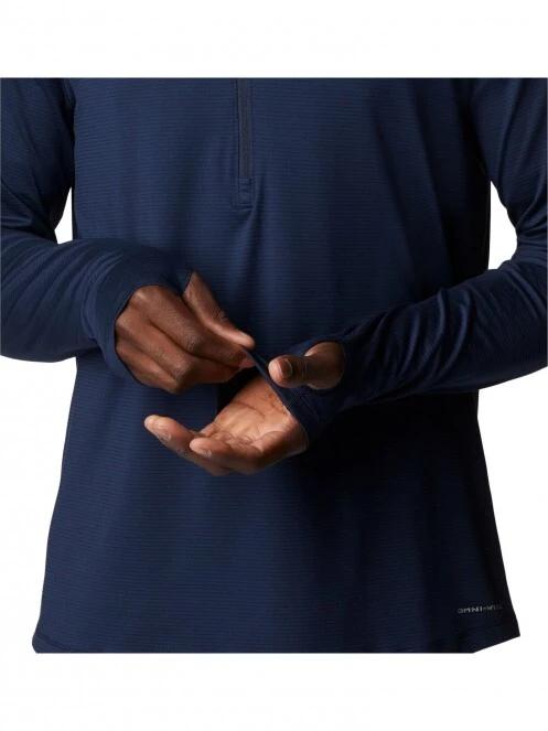 pulover polar pt. barbati Columbia M Endless Trail 1/2 Zip Mesh Long Sleeve negru 5