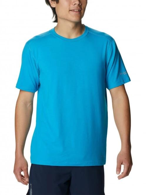 tricou pentru sport, cu maneci scurte pt. barbati Columbia M Endless Trail Running Tech Tee albastru 2