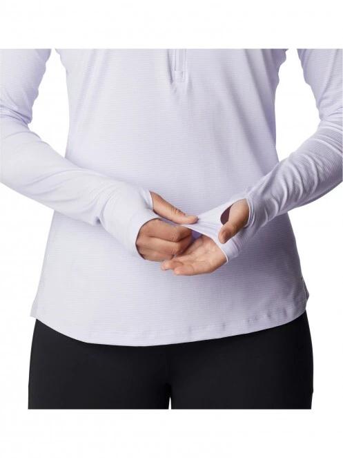 tricou cu maneci lungi, pentru sport pt. femei Columbia W Endless Trail 1/2 Zip Mesh Long Sleeve violet 5