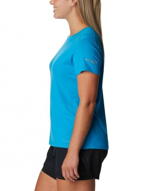 tricou pentru sport, cu maneci scurte pt. femei Columbia W Endless Trail Running Tech Tee albastru 3