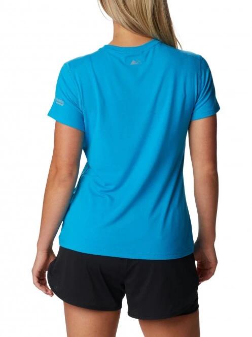 tricou pentru sport, cu maneci scurte pt. femei Columbia W Endless Trail Running Tech Tee albastru 4