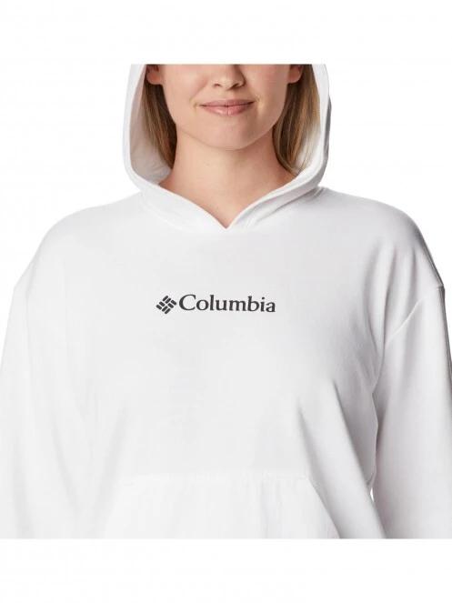 pulover cu gluga pt. femei Columbia Columbia Logo III French Terry Hoodie alb 5