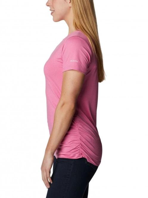 tricou pentru sport, cu maneci scurte pt. femei Columbia Leslie Falls Short Sleeve Shirt roz 3