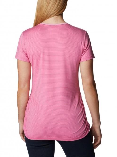 tricou pentru sport, cu maneci scurte pt. femei Columbia Leslie Falls Short Sleeve Shirt roz 4