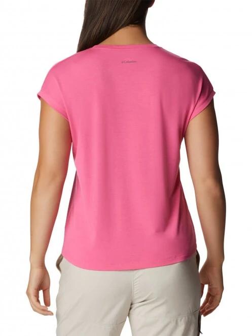 tricou cu maneci scurte pt. femei Columbia Boundless Trek Short Sleeve Tee roz 4