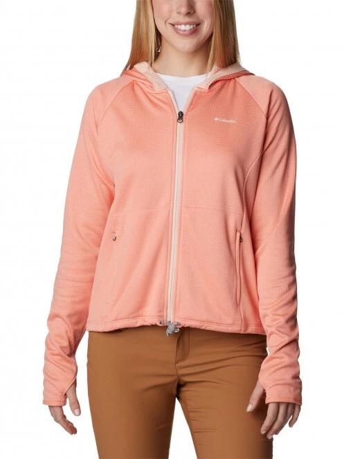pulover cu gluga pt. femei Columbia Boundless Trek Grid Fleece roz 2