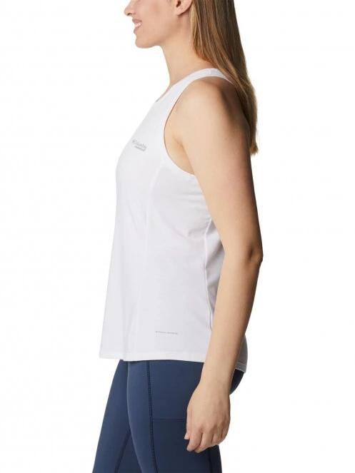 tricou pentru sport, cu maneci scurte pt. femei Columbia W Endless Trail Running Tank alb 3