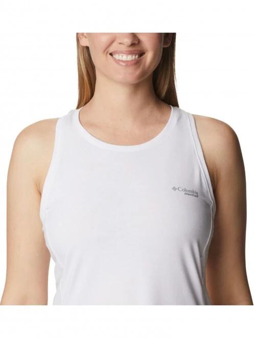 tricou pentru sport, cu maneci scurte pt. femei Columbia W Endless Trail Running Tank alb 5