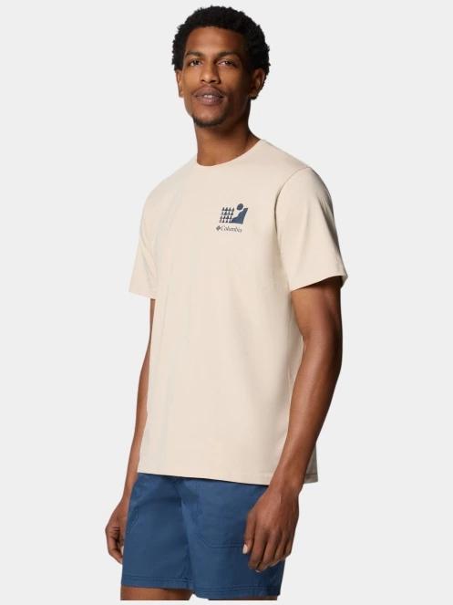tricou cu maneci scurte pt. barbati Columbia Explorers Canyon Back SS Tee nisip 3
