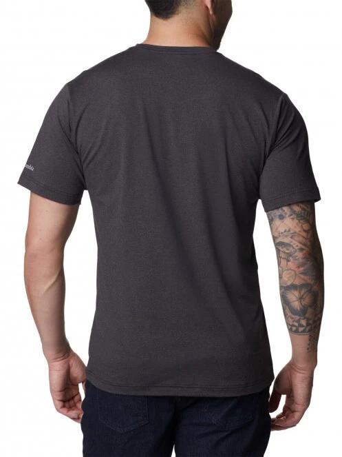 tricou pentru sport, cu maneci scurte pt. barbati Columbia Tech Trail Front Graphic SS Tee negru 4
