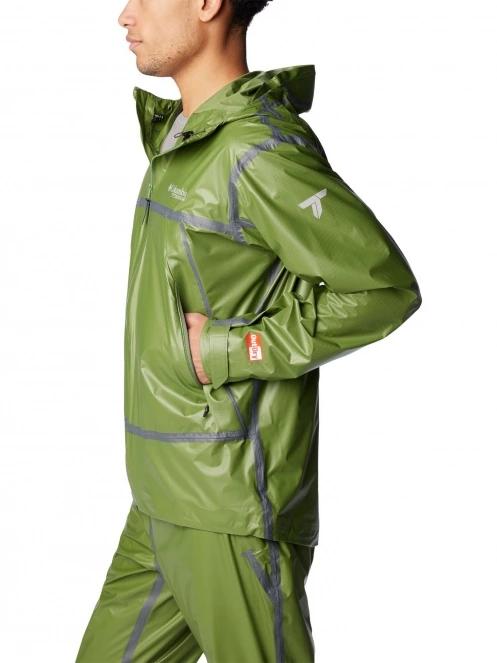 haine de ploaie pt. barbati Columbia Outdry Extreme Wyldwood Shell verde 3