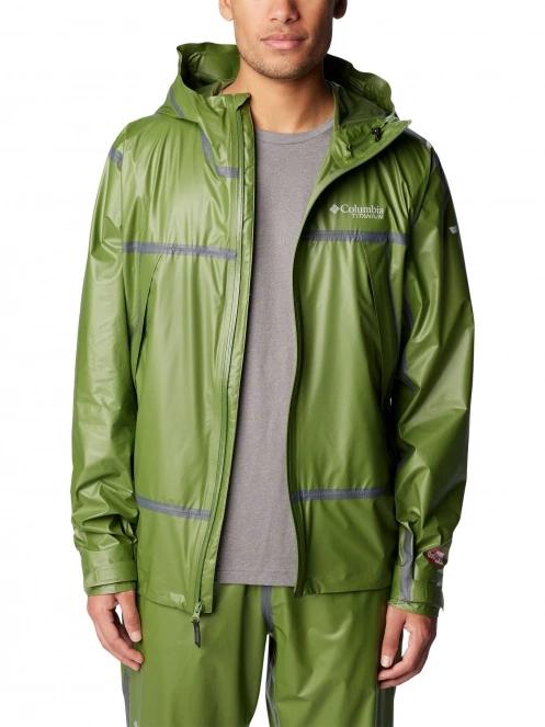 haine de ploaie pt. barbati Columbia Outdry Extreme Wyldwood Shell verde 5