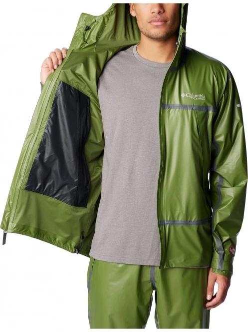 haine de ploaie pt. barbati Columbia Outdry Extreme Wyldwood Shell verde 6